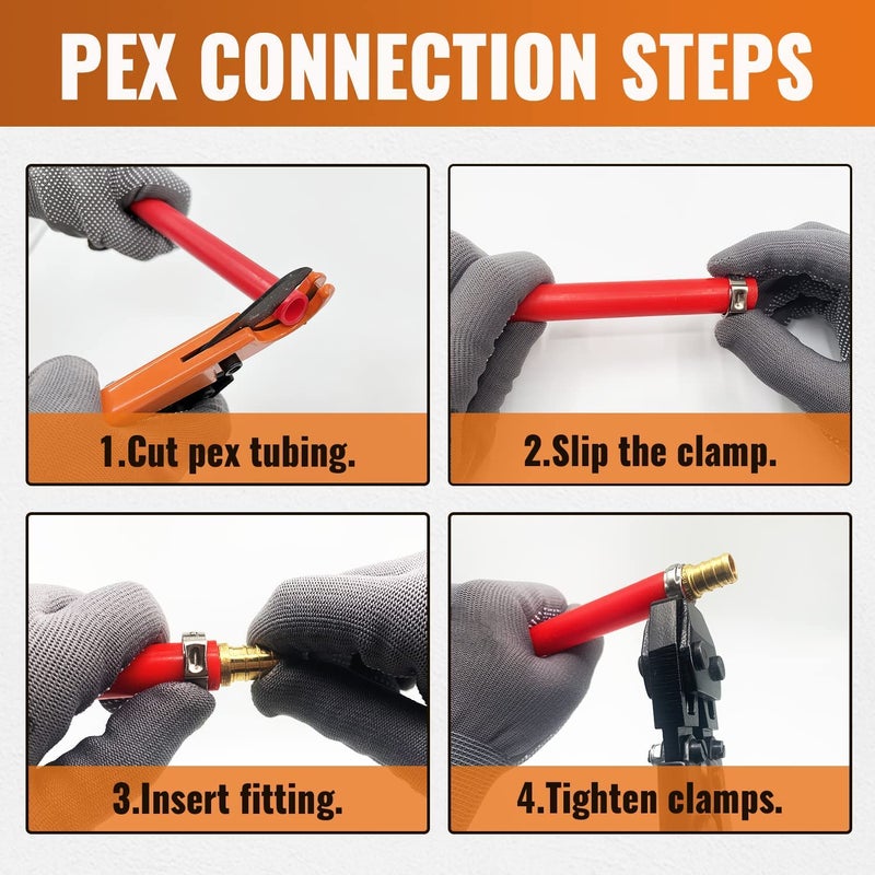 SUNGATOR 1/2 Inch 90 Degree Elbow PEX Fittings No Lead Brass Crimp for PEX Pipe in Plumbing Jobs (12-Pack) - Image 5